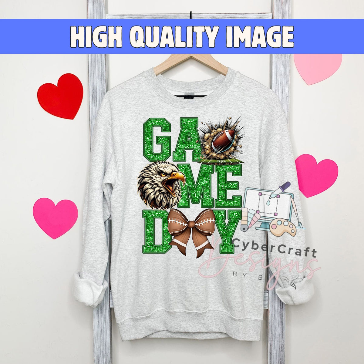 Digital PNG design displayed on a sweatshirt mockup demonstrating how the artwork looks on clothing.