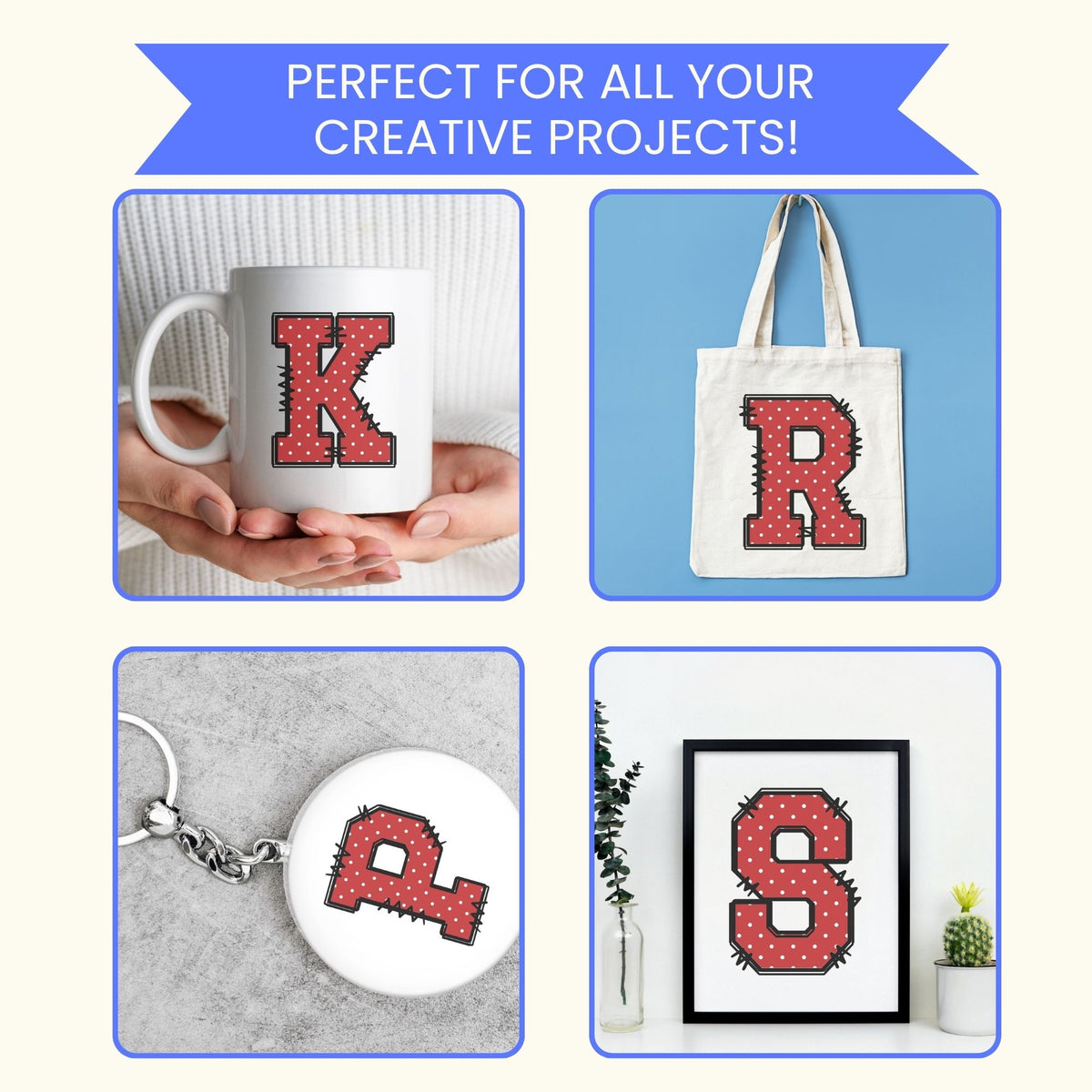 Red Polka Dot Alphabet Clip Art Bundle PNG | A-Z Letters & 0-9 Numbers | Commercial Use | Sublimation Alphabet | Digital Download | Printable Monogram Letters