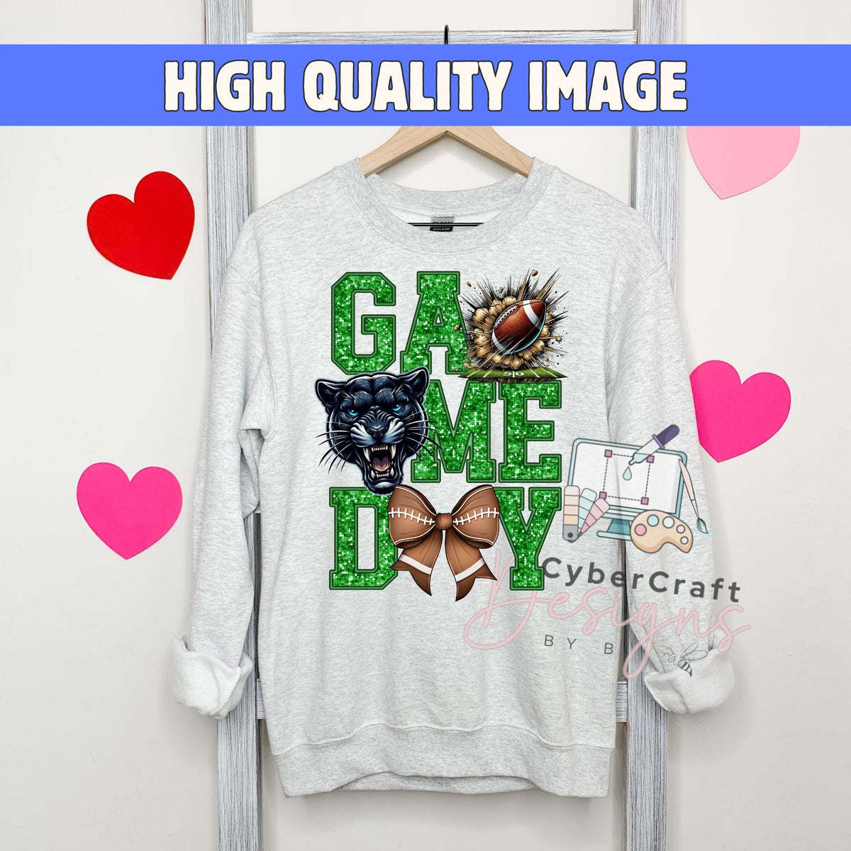 Digital PNG design displayed on a sweatshirt mockup demonstrating how the artwork looks on clothing.
