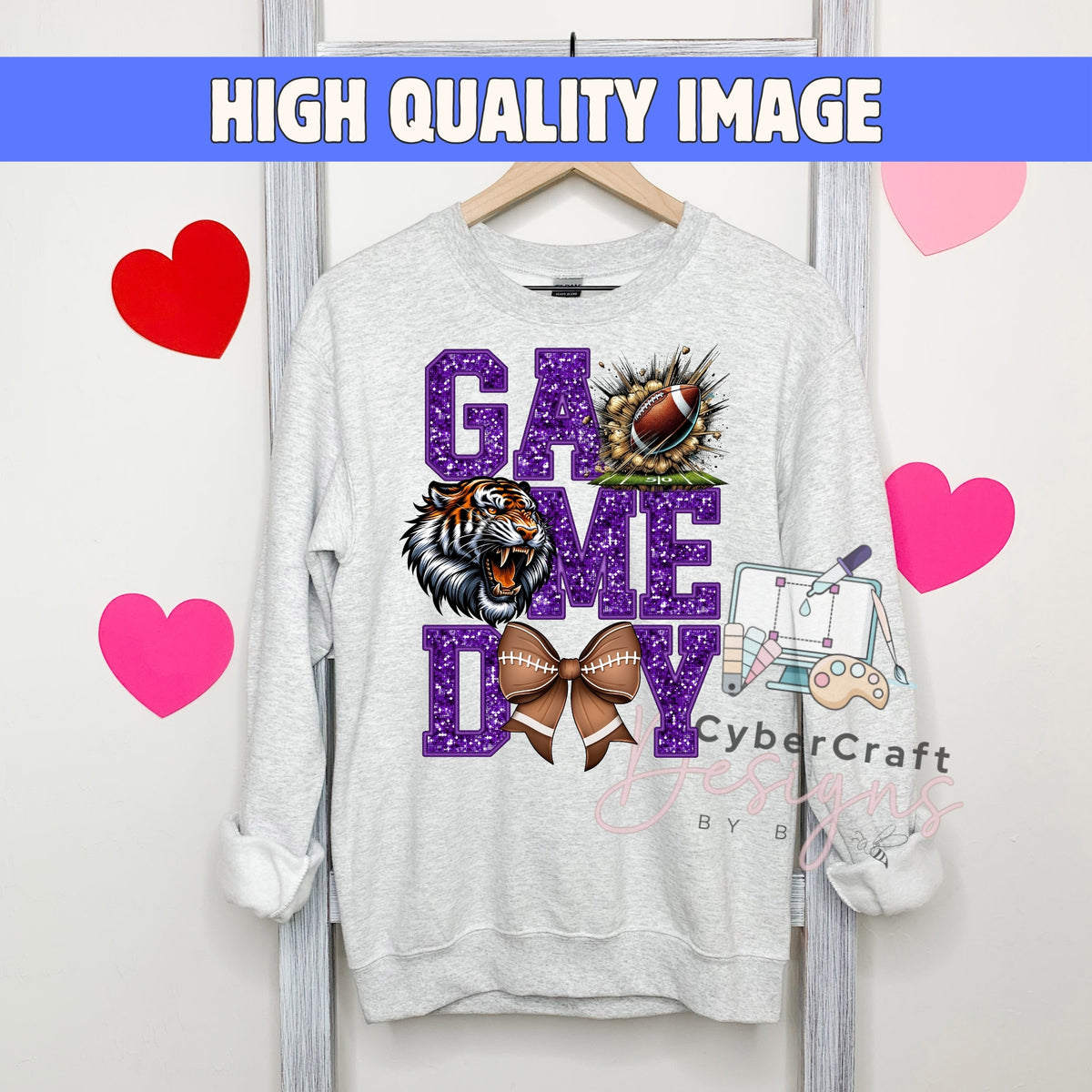 Digital PNG design displayed on a sweatshirt mockup demonstrating how the artwork looks on clothing.