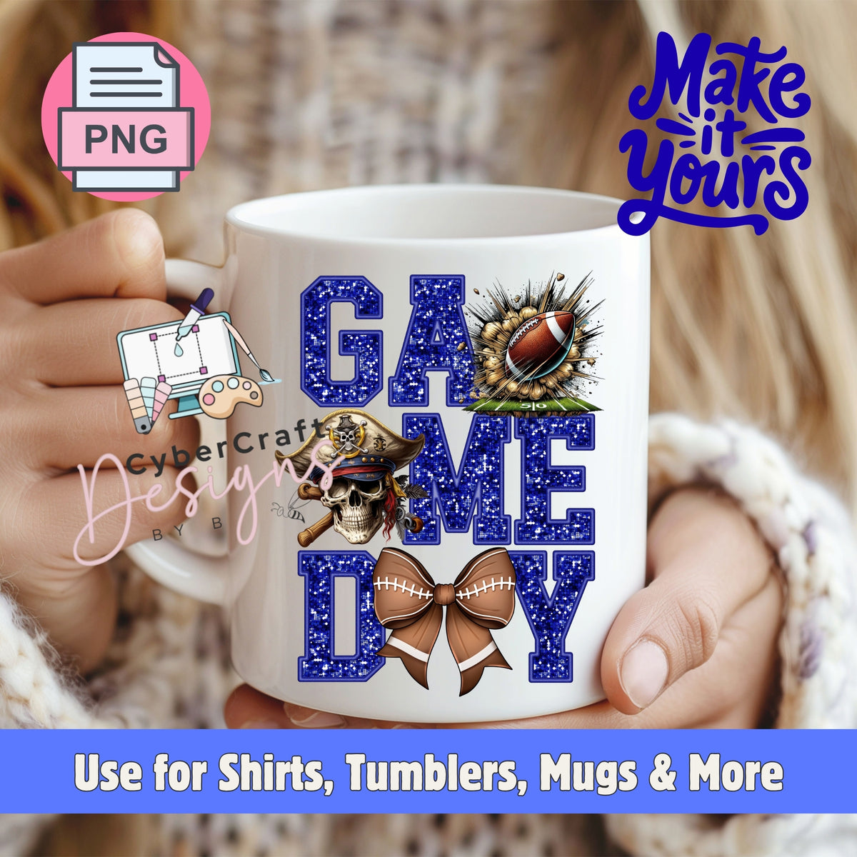 Digital PNG design displayed on a coffee mug mockup demonstrating sublimation and printable craft ideas.