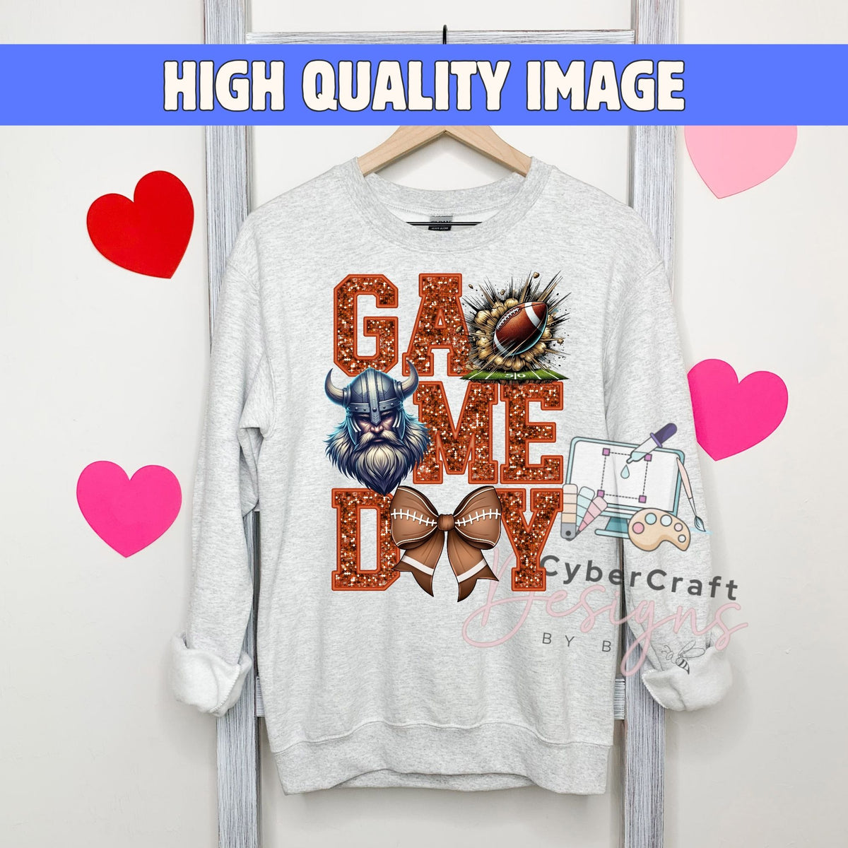 Digital PNG design displayed on a sweatshirt mockup demonstrating how the artwork looks on clothing.