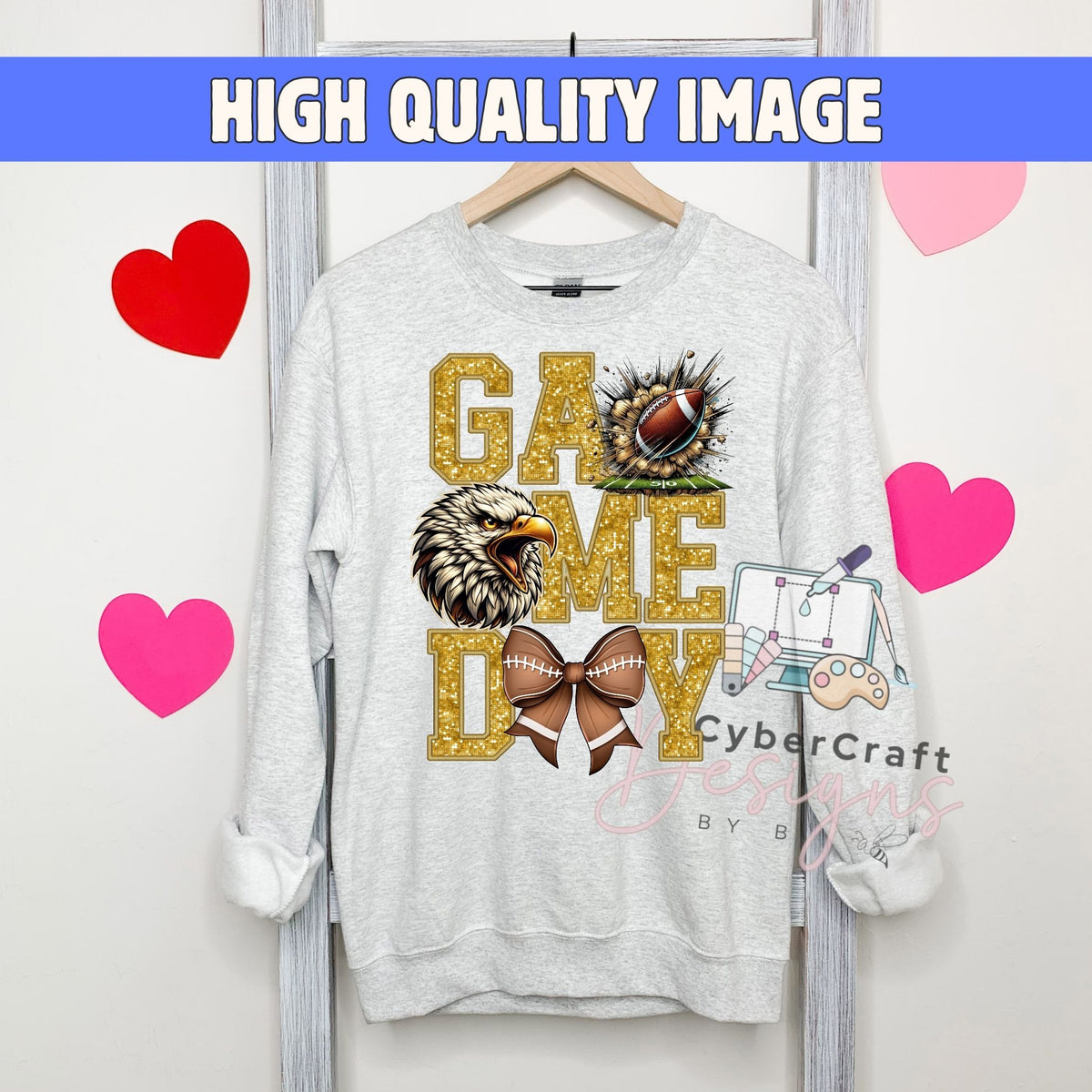 Digital PNG design displayed on a sweatshirt mockup demonstrating how the artwork looks on clothing.