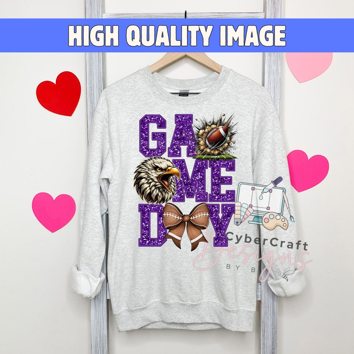 Digital PNG design displayed on a sweatshirt mockup demonstrating how the artwork looks on clothing.