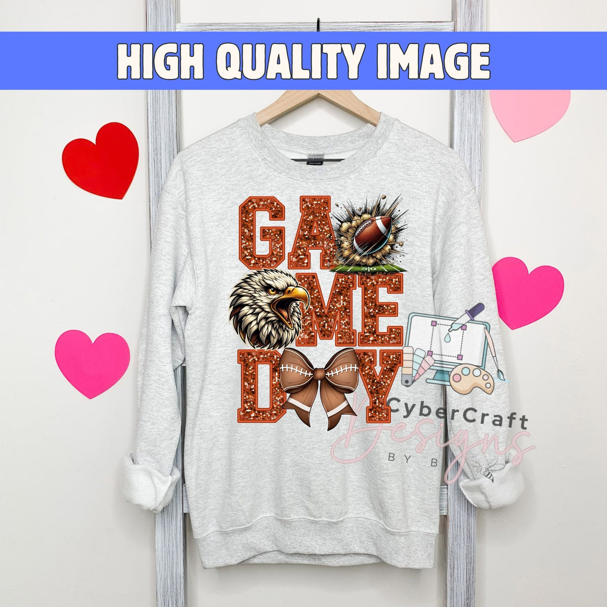 Digital PNG design displayed on a sweatshirt mockup demonstrating how the artwork looks on clothing.