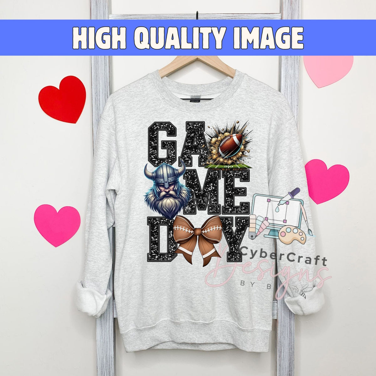 Digital PNG design displayed on a sweatshirt mockup demonstrating how the artwork looks on clothing.