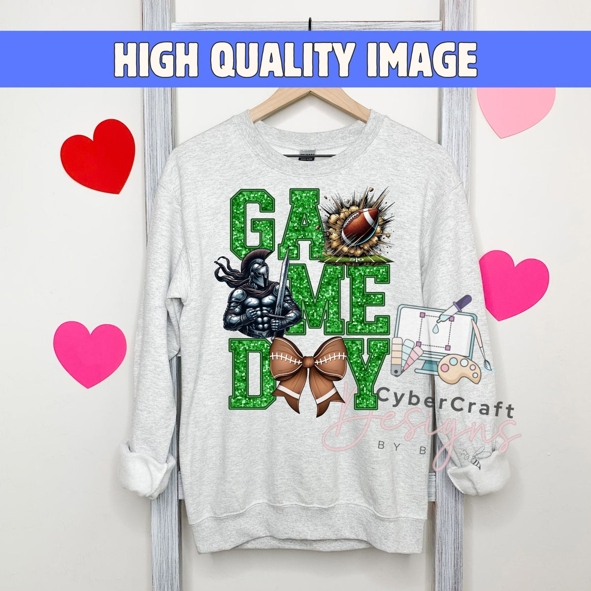 Digital PNG design displayed on a sweatshirt mockup demonstrating how the artwork looks on clothing.
