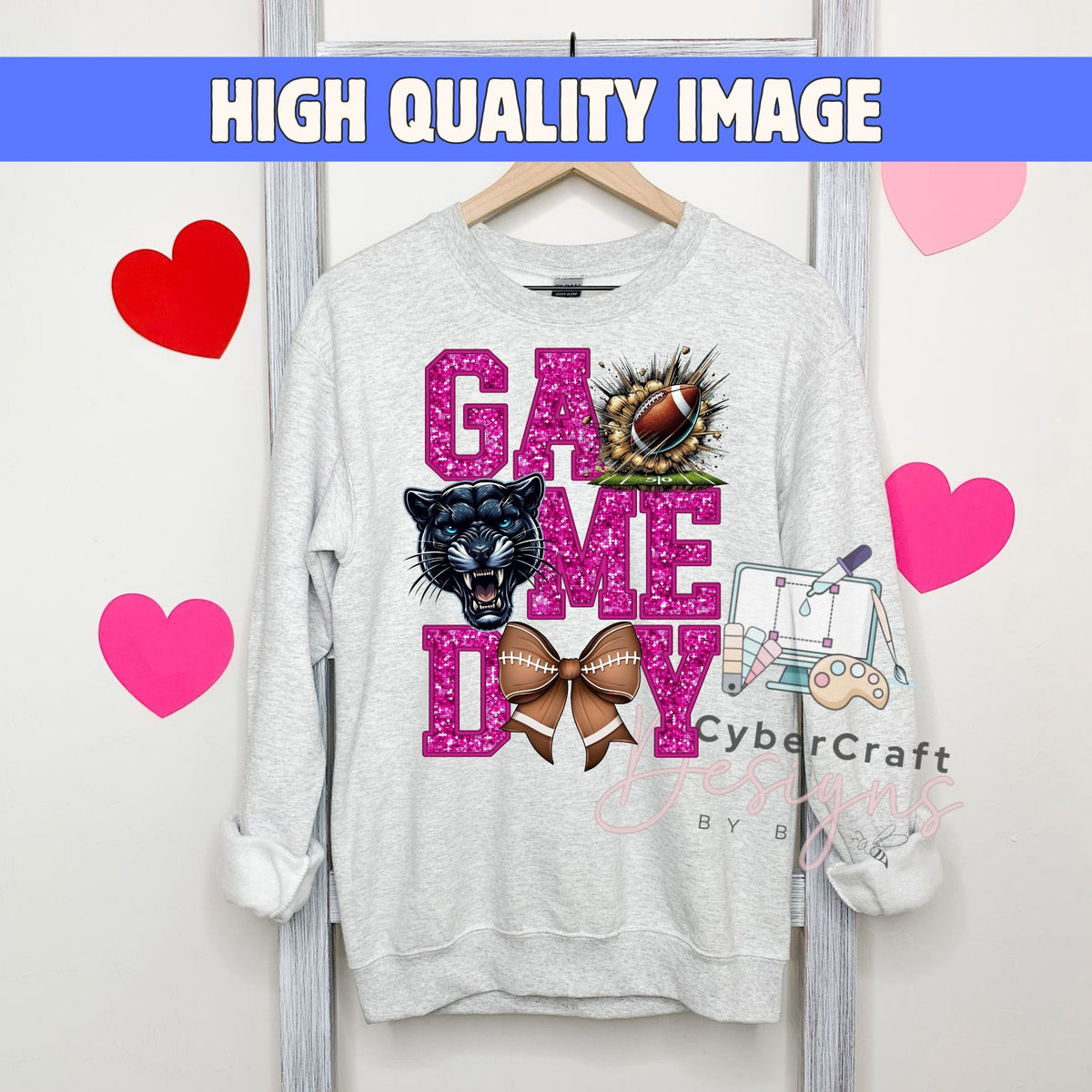 Digital PNG design displayed on a sweatshirt mockup demonstrating how the artwork looks on clothing.
