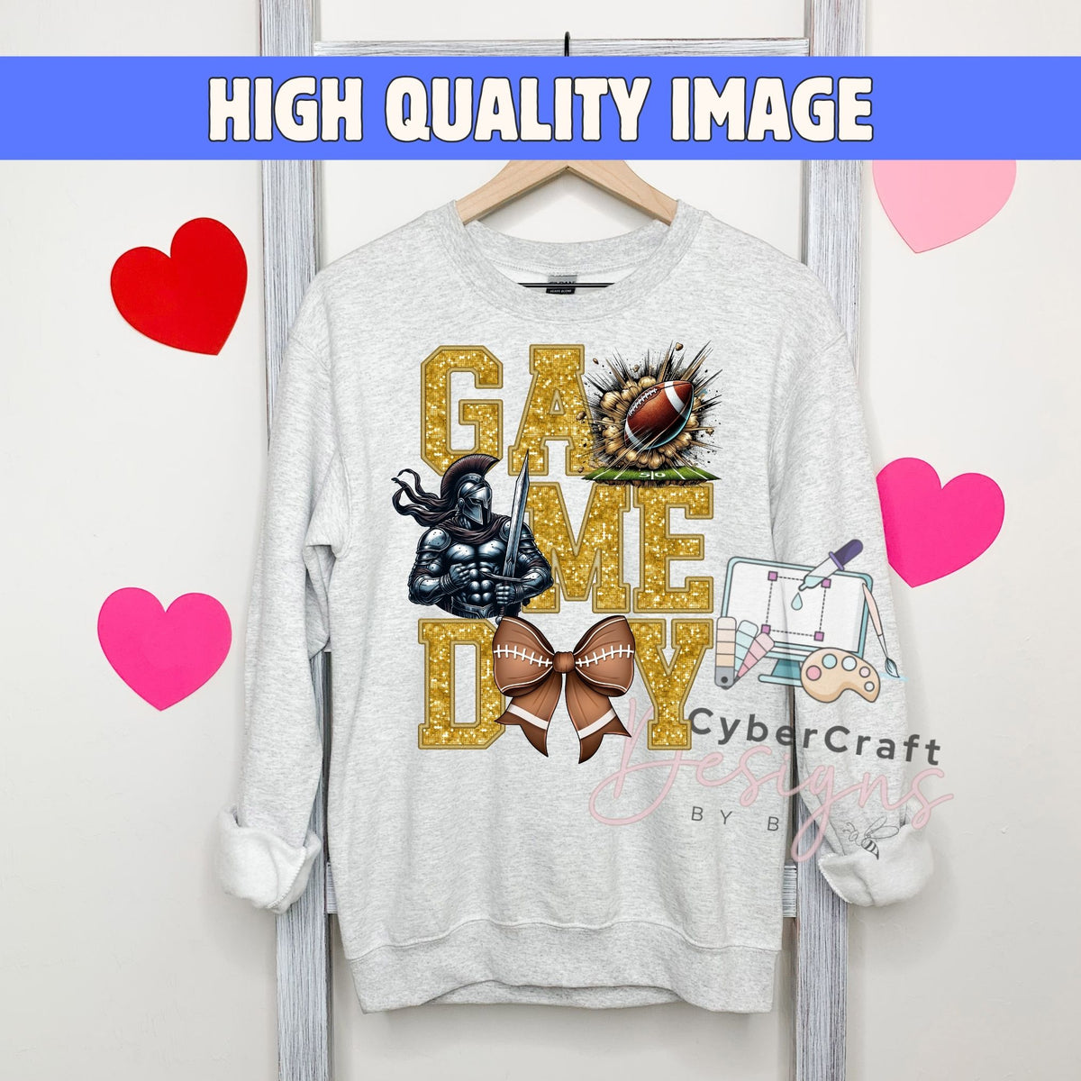 Digital PNG design displayed on a sweatshirt mockup demonstrating how the artwork looks on clothing.