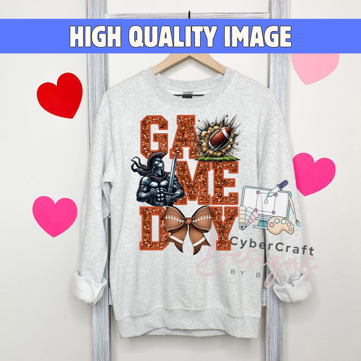 Digital PNG design displayed on a sweatshirt mockup demonstrating how the artwork looks on clothing.