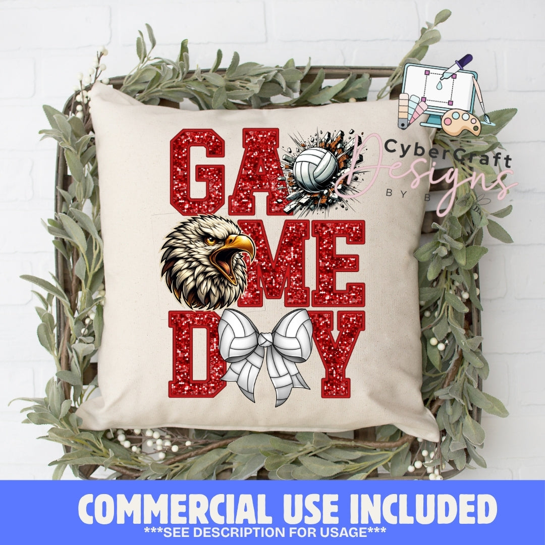 Digital PNG design displayed on a decorative pillow mockup showing one of many possible finished product applications.