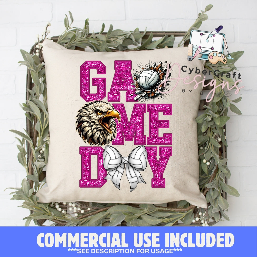 Digital PNG design displayed on a decorative pillow mockup showing one of many possible finished product applications.