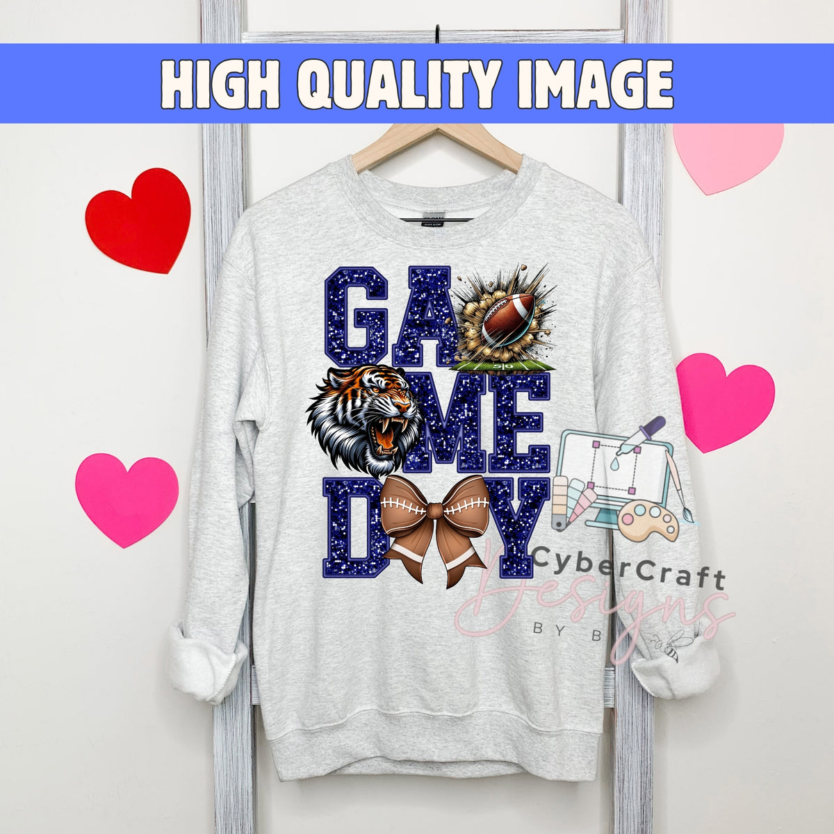 Digital PNG design displayed on a sweatshirt mockup demonstrating how the artwork looks on clothing.