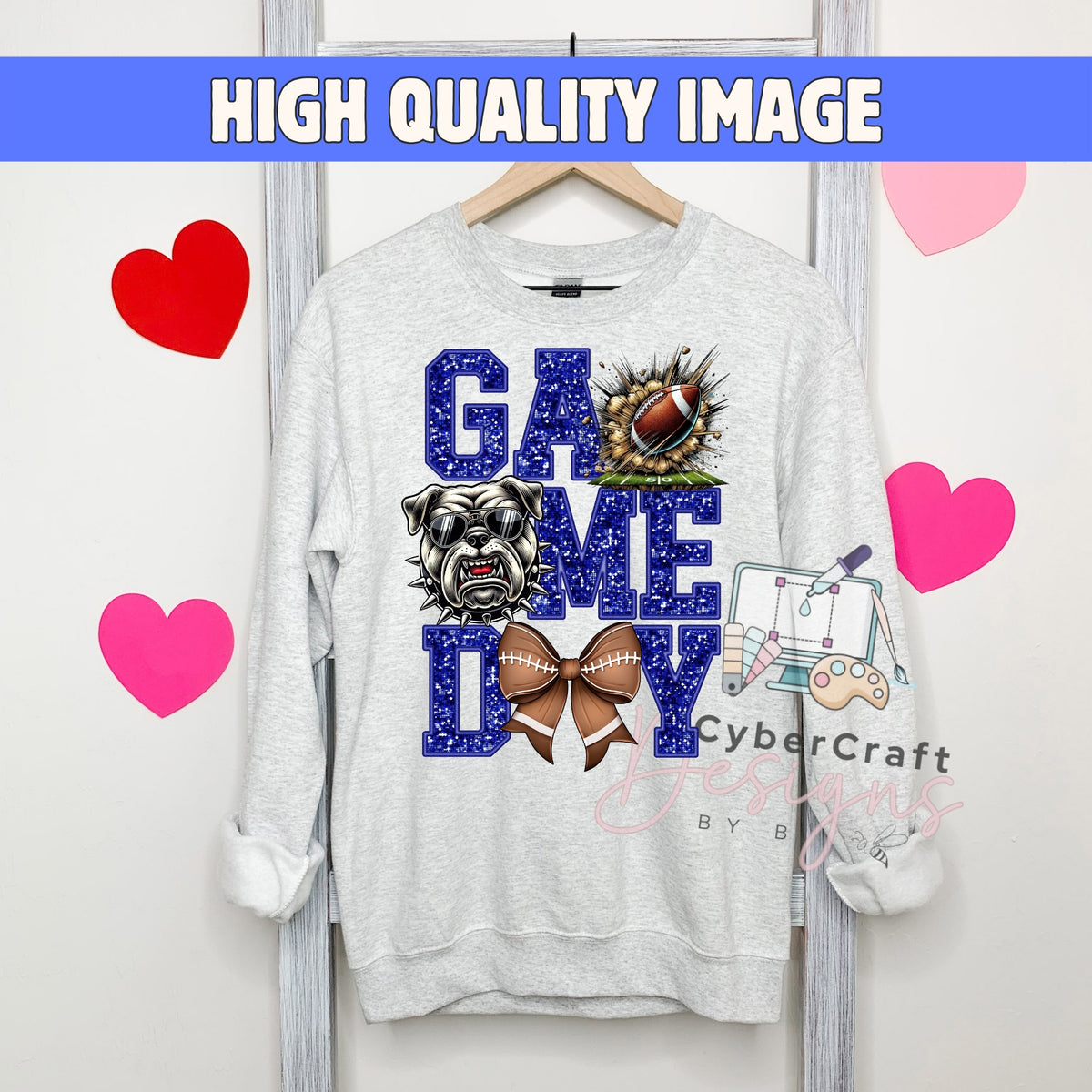 Digital PNG design displayed on a sweatshirt mockup demonstrating how the artwork looks on clothing.
