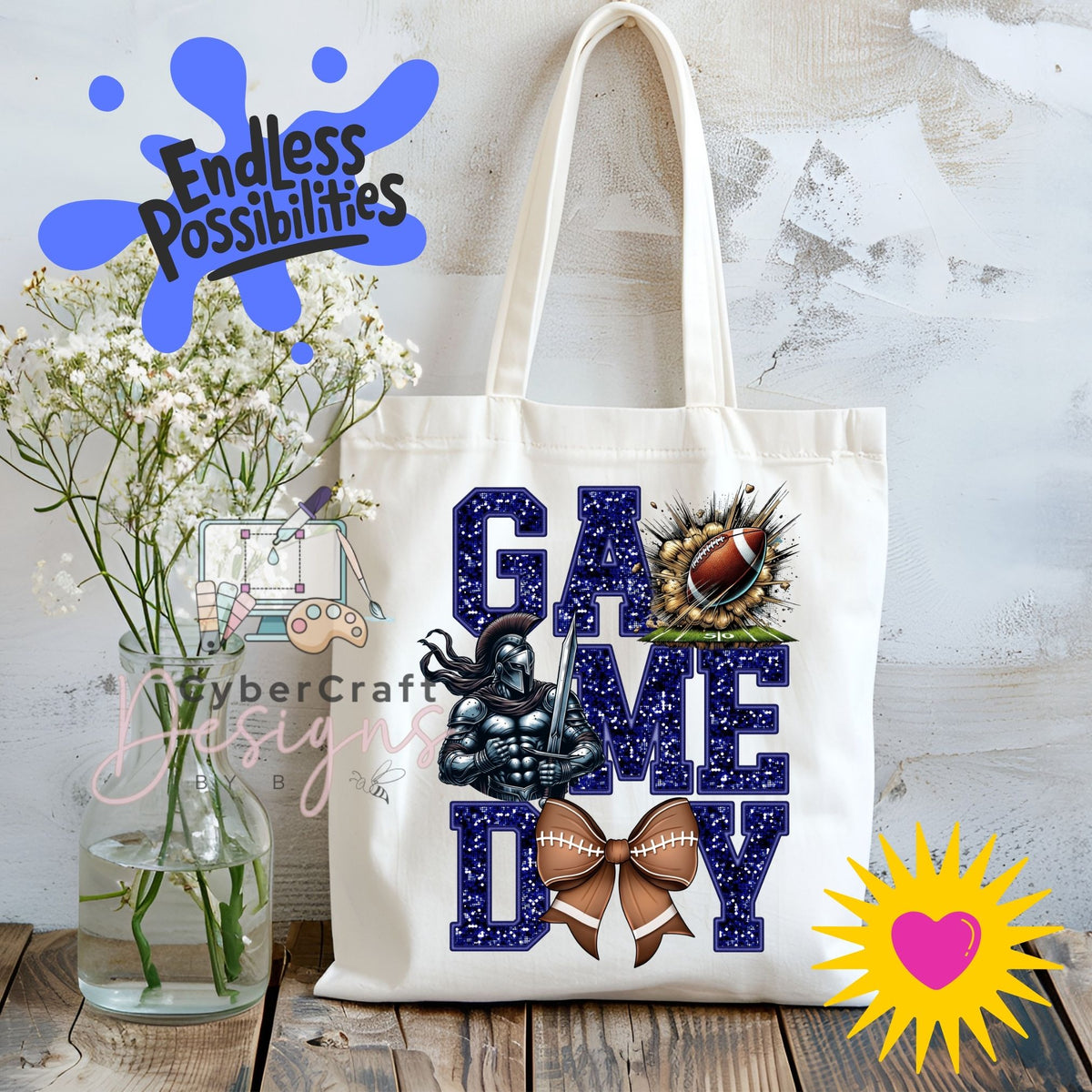 Digital PNG design displayed on a canvas tote bag mockup for DIY crafting and commercial product inspiration.
